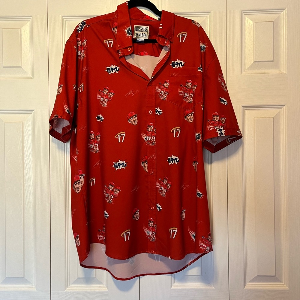RSVLTS x MLBPA Shohei Ohtani Red Graphic Men's Shirt XXL